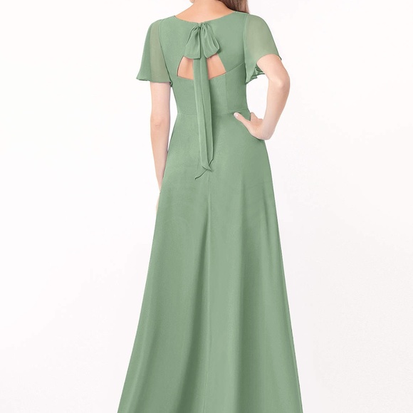NWT Azazie Kimber dress in Matcha size A12 - Picture 2 of 3